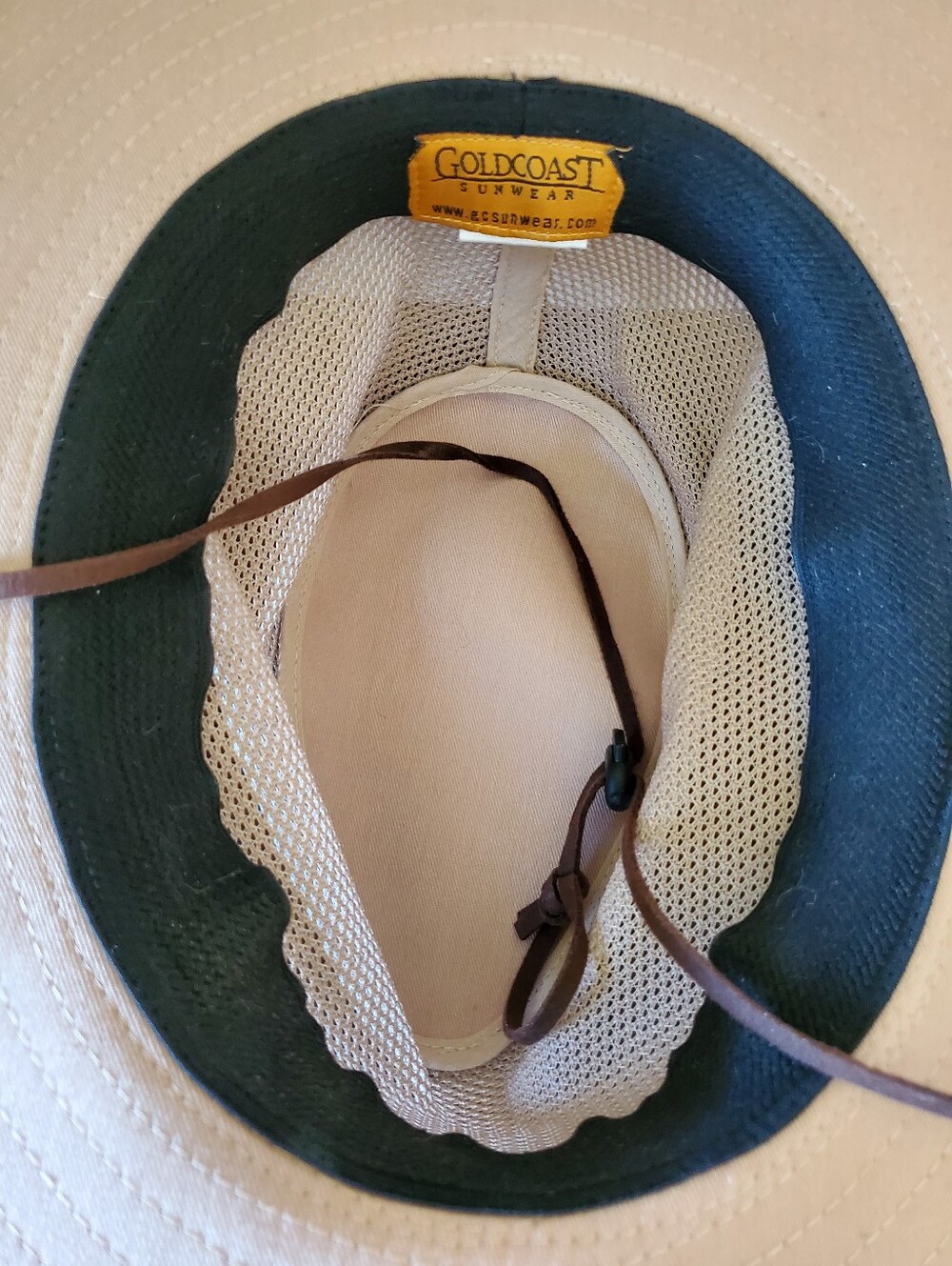 Goldcoast Sunwear Stream Tan Mesh Safari Outback Wide Brim Sun Hat Unisex - Picture 6 of 12
